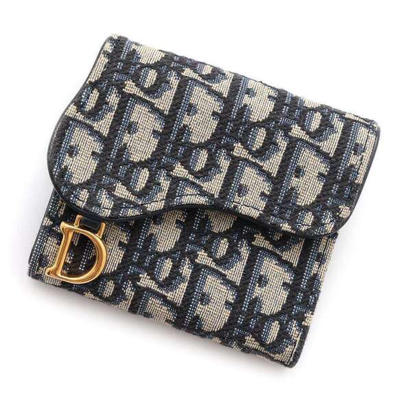 Dior Handbags - Christian Dior Tri fold Wallet Saddle Oblique Compact
